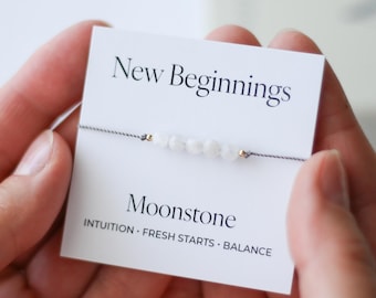New Beginnings Bracelet – Moonstone Crystal Bracelet for Fresh Starts, Healing & Life Changes
