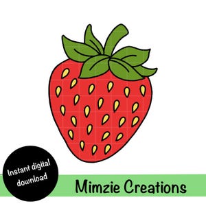 Strawberry SVG and PNG, Svg file for Cricut & Silhouette, Digital Download for Crafts, T-shirts, Stickers, Mugs and more