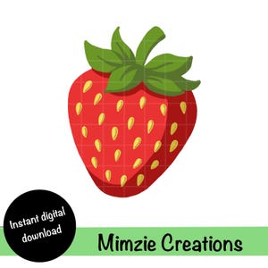 Strawberry SVG and PNG, Svg file for Cricut & Silhouette, Digital Download for Crafts, T-shirts, Stickers, Mugs and more