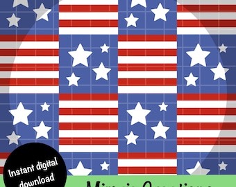 Stars und Stripes Nahtloses Muster - 4