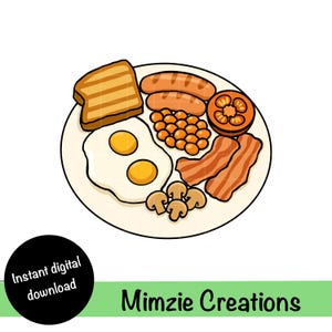 Breakfast Brunch SVG and PNG, Svg file for Cricut & Silhouette, Bacon and eggs digital clipart for Crafts, T-shirts, Stickers, Mugs and more