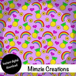 Summer Vibes Seamless Pattern PNG Retro Summer Repeating pattern for sublimation, digital paper, scrapbooking, fabric, crafts and more