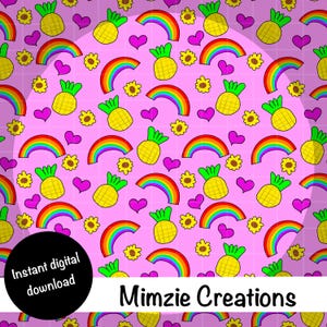 Summer Vibes Seamless Pattern PNG Retro Summer Repeating pattern for sublimation, digital paper, scrapbooking, fabric, crafts and more