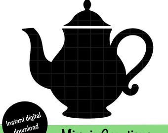 English Teapot SVG and PNG: Afternoon Tea Clipart