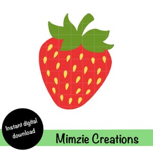 Strawberry SVG and PNG, Svg file for Cricut & Silhouette, Digital Download for Crafts, T-shirts, Stickers, Mugs and more