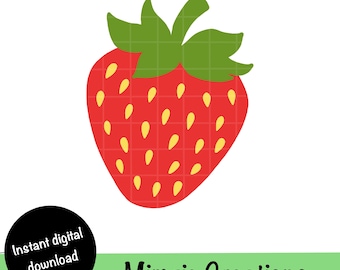 Strawberry SVG and PNG, Svg file for Cricut & Silhouette, Digital Download for Crafts, T-shirts, Stickers, Mugs and more