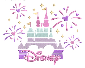 Disney Castle Embroidery Design, Magic Castle Embroidery Machine File, Digital Embroidery Patterns