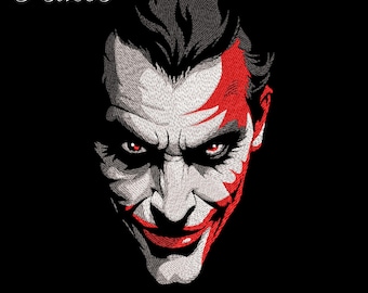 Joker  Embroidery Design,  Horror Embroidery Machine File, Dark Villain Face Digital Embroidery Patterns