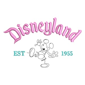 Mickey Mouse Embroidery Design, Disneyland Embroidery Machine File, Digital Embroidery Patterns
