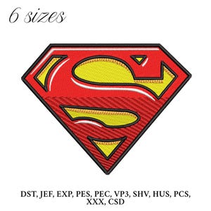 Superhero Logo  Embroidery Design,  Superhero Embroidery Machine File, Man Digital Embroidery Patterns