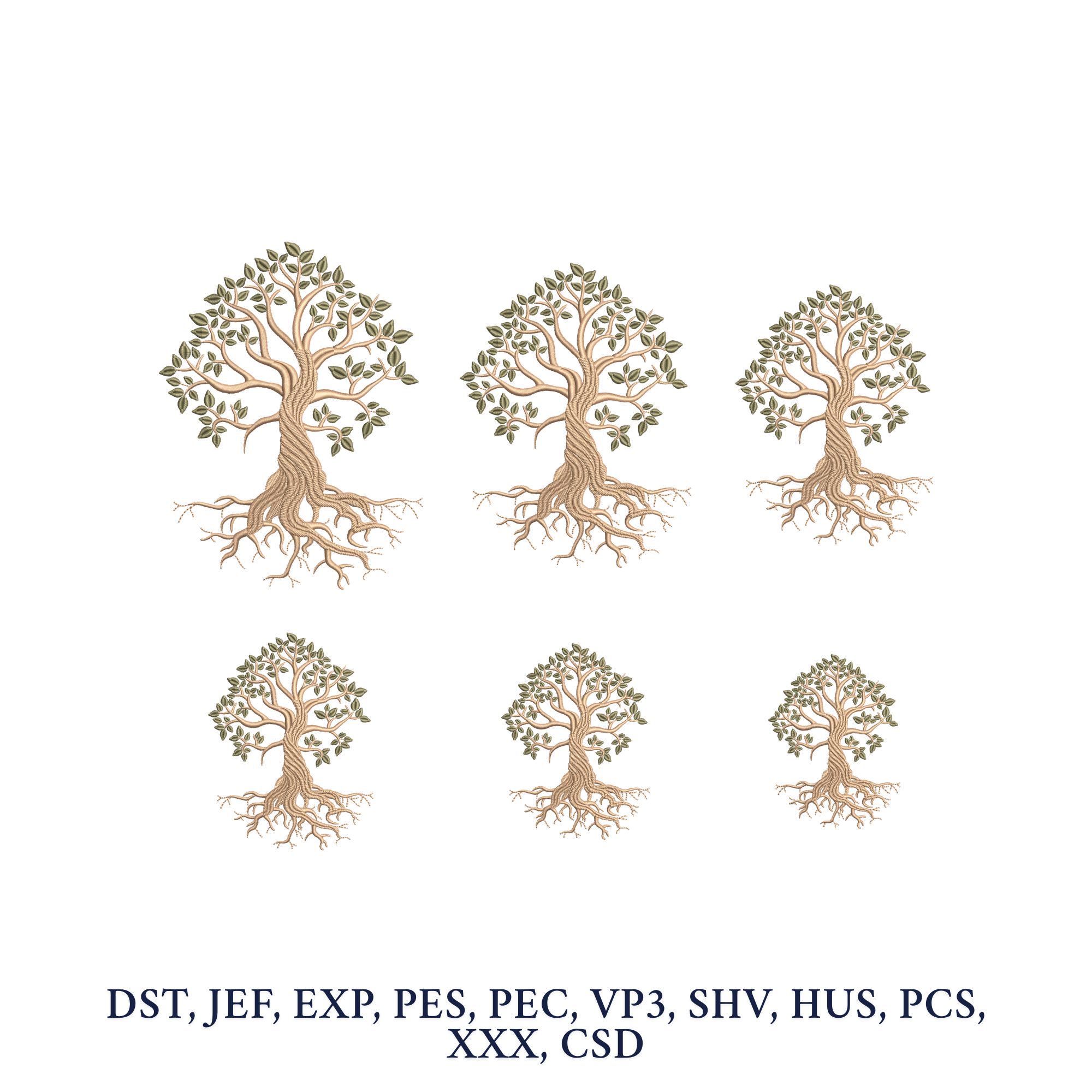 Tree of Life Embroidery Design, Tree Machine Embroidery Design, Instant ...
