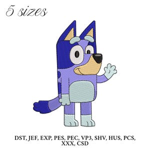 Bluey  Embroidery Design,  Bluey Embroidery Machine File, Digital Embroidery Patterns