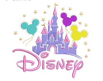 Disney Castle Embroidery Design, Magic Castle Embroidery Machine File, Cinderella Castle Digital Embroidery Patterns