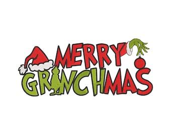 Grinchmas Embroidery Design,  Christmas Embroidery Machine File, Grinch Digital Embroidery Patterns