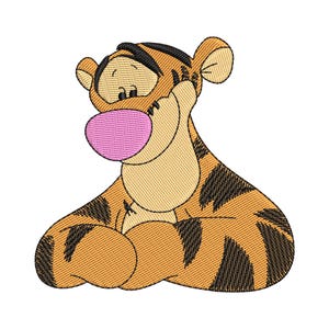 Tiger Embroidery Design, Tiger Embroidery Machine File, Winnie The Pooh and friends Digital Embroidery Patterns Tiger Eeyore Piglet