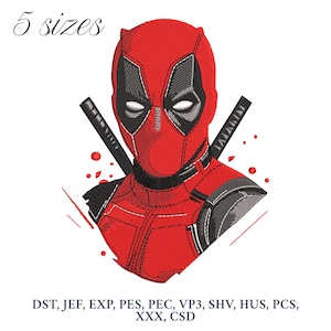 Red Superhero  Embroidery Design,  Superhero Embroidery Machine File, Digital Embroidery Patterns