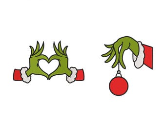 Grinchmas Embroidery Design,  Christmas Embroidery Machine File, Grinch Hand Digital Embroidery Patterns