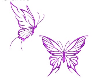 Butterfly Embroidery Design, Colorful Butterfly Machine Embroidery Design, Digital Embroidery Patterns
