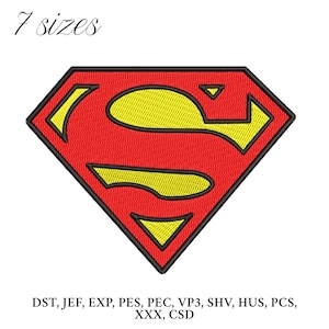 Superhero Logo  Embroidery Design,  Superhero Embroidery Machine File, Man Digital Embroidery Patterns