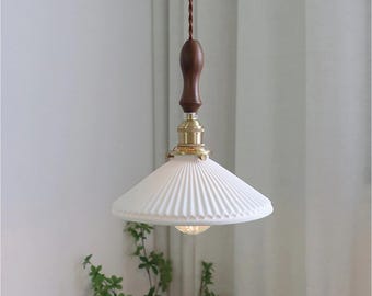 Handmade Ceramic Pendant Lamp For Bedside Hanging Lamp