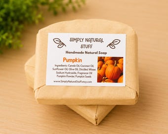 Pumpkin Hot Process Soap, Natural Soap, Handmade Soap, Moisturizing Soap, Scented Soap, Vegan Soap