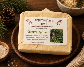 Clearance Soap, Christmas Spruce Soap, Handmade Soap, Natural Hot Process Soap, Natural Soap, Handmade Soap, Scented Soap, Moisturizing Soap
