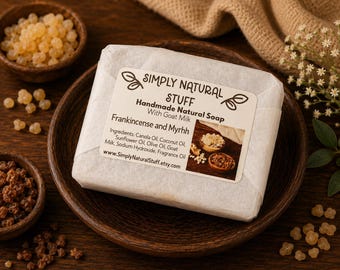 Clearance Soap, Frankincense and Myrrh Handmade Soap, Natural Hot Process Soap, Natural Soap, Handmade Soap, Scented Soap, Moisturizing Soap