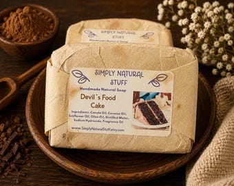 Clearance Soap, Devils Food Cake, Handmade Soap, Natural Hot Process Soap, Natural Soap, Handmade Soap, Scented Soap, Moisturizing Soap