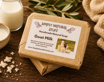 Goat Milk Soap, Natural Hot Process Soap, Goat Milk Soap, Bath Body Bar, Natural Soap, Scented Soap, Handmade Soap