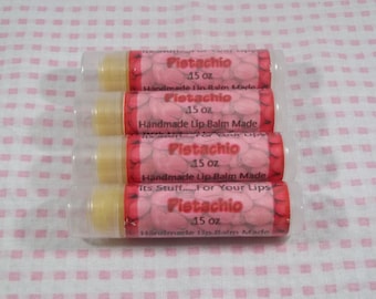 Bálsamo labial, bálsamo labial de pistacho: bálsamo labial hecho a mano, bálsamo labial natural, bálsamo labial con sabor