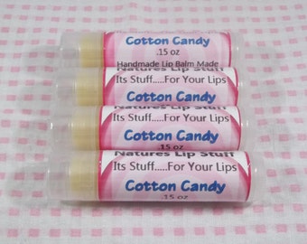 Lip Balm, Cotton Candy Lip Stuff - Handmade Lip Balm, Natural Lip Balm, Flavored Lip Balm