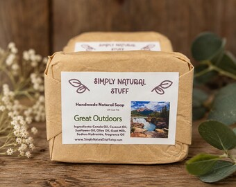 Great Outdoors Soap, Natural Hot Process Soap, Goat Milk Soap, Bath Body Bar, Natural Soap, Scented Soap, Handmade Soap