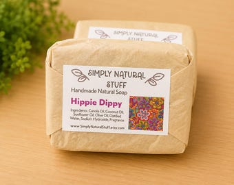 Hippie Dippy Hot Process Soap, Natural Soap, Handmade Soap, Moisturizing Soap, Scented Soap, Vegan Soap