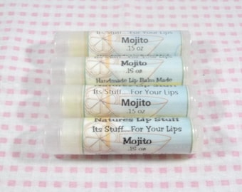 Lip Balm, Mojito Flavored Lip Stuff - Handmade Lip Balm, Natural Lip Balm, Flavored Lip Balm