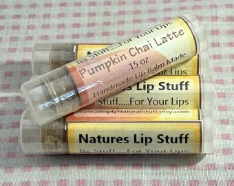 Lip Balm, Pumpkin Chai Latte Lip Stuff - .15oz Tube Of Lip Balm, Handmade Lip Balm, Natural Lip Balm, Flavored Lip Balm
