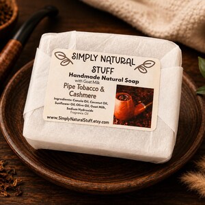 Clearance Soap, Pipe Tobacco and Cashmere, Hot Process Soap, Natural Soap, Goat Milk Soap, Natural Milk Soap,