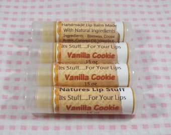 Lip Balm, Vanilla Cookie Lip Stuff - Handmade Lip Balm.Natural Lip Balm, Flavored lip Balm