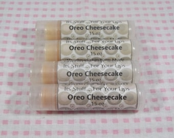 Bálsamo labial, Bálsamo labial de tarta de queso Oreo, Bálsamo labial hecho a mano, Bálsamo labial natural
