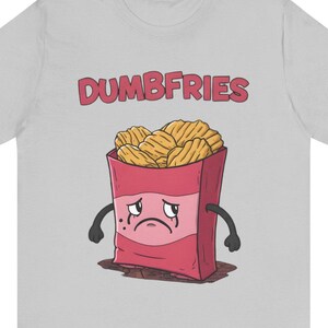 ダムフリーズ 悲しいフライドポテト 漫画 ユーモア Tシャツ