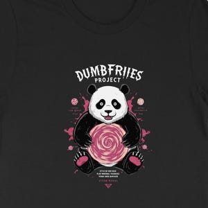 Camiseta de oso panda adorable, divertida camiseta con estampado de animales, camiseta única de vida silvestre, diseño de panda de dibujos animados, adorable camiseta de oso para todas las edades