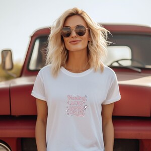 Healing Looks Good On Me T-Shirt, Pink Glitter Graphic Tee, Self Love Positive Vibes Shirt, Women&#39;s Trendy Apparel, Cute Girly Gift