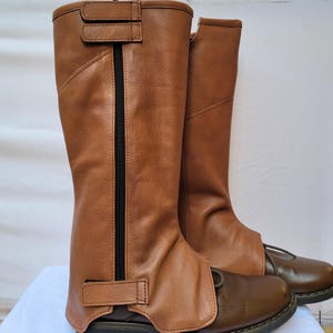 Boba Fett Inspired Leather Boot Covers – Custom Mandalorian Bo-Katan Kryze Cosplay Leg Armor, Star Wars Costume Prop