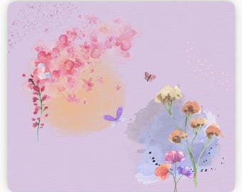 Watercolor Floral Mouse Pad – Anti-Slip Desk Protector