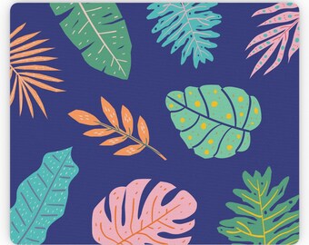 Wild Leaves Mouse Pad: Colorful Desk Mat Protector