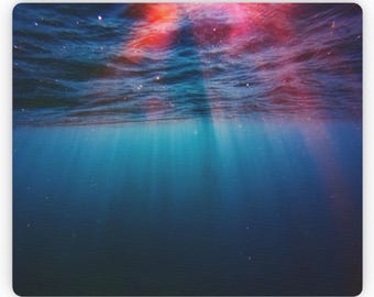 Blue Ocean Mouse Pad: Non-Slip Rubber Desk Mat