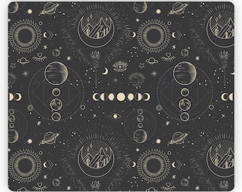 Moon Phases Mouse Pad: Anti-Slip Desk Mat, Celestial Design