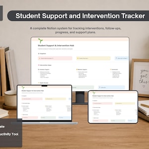 Student Intervention Tracker | Notion Template for Teachers | Progress Monitoring System