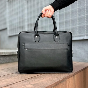 Sacoches pour ordinateur portable pour homme - Sacoche en cuir pour ordinateur portable 15,7 pouces - Pour Macbook Pro/Air 13 / 14 pouces - Porte-documents - Sac en cuir pour homme - Cadeau pour lui