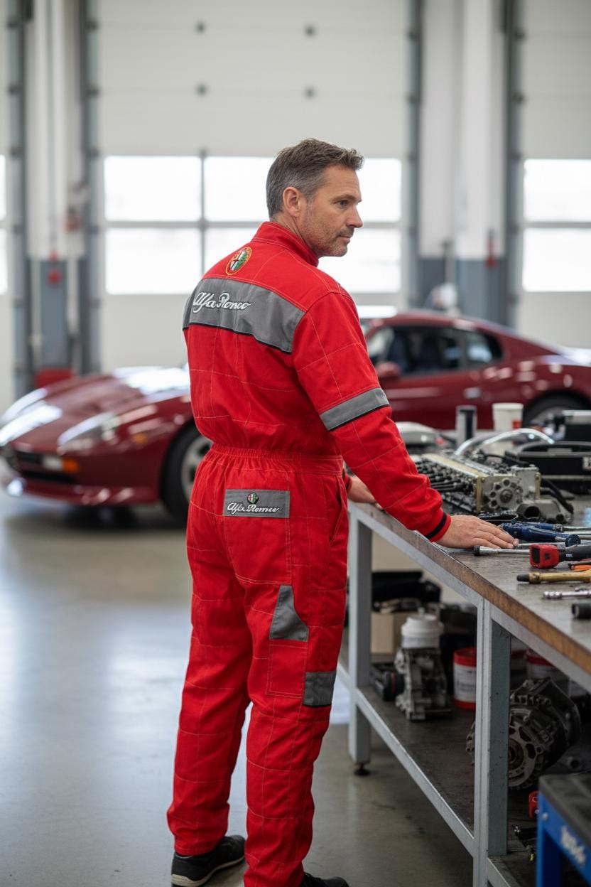 New Alfa Romeo Work Wear Mechanic Overall - Embroidered, S-3XL - Etsy