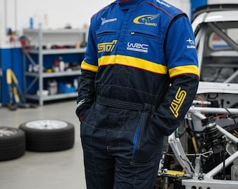 Mono Subaru WRX STI: Mono de mecánico bordado, ropa para aficionados al automovilismo.